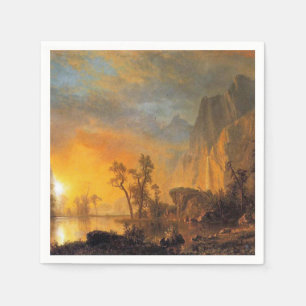 Bierstadt Sunset in de Rockies Painting Servet