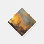 Bierstadt Sunset in de Rockies Painting Servet (Hoek)