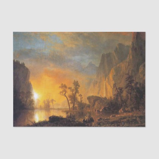 Bierstadt Sunset in de Rockies Painting Tissuepapier (Voorkant)
