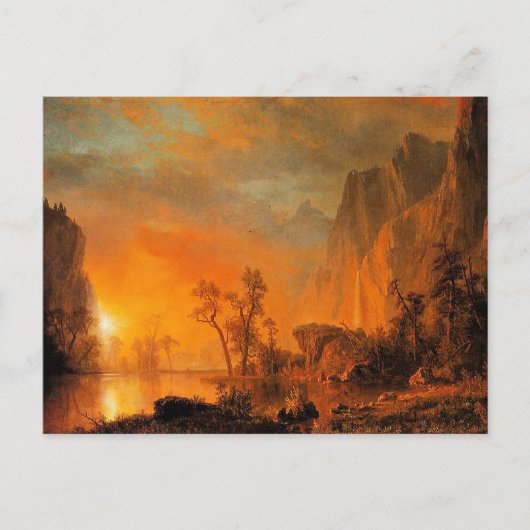 Bierstadt - Sunset in the Rockies Briefkaart (Voorkant)