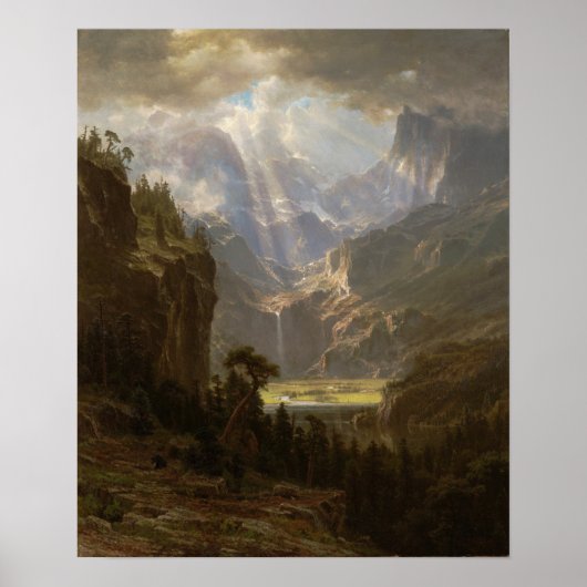 Bierstadt - The Rocky Mountains Lander's Peak 1863 Poster (Voorkant)