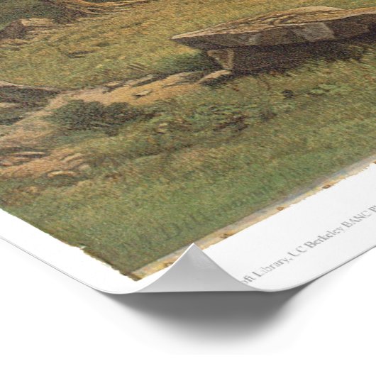 Bierstadt Yosemite Valley, Californië (1884A) Poster (Hoek)