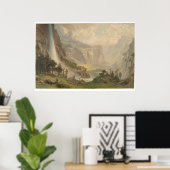 Bierstadt Yosemite Valley, Californië (1884A) Poster (Thuiskantoor)