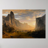 Bierstadt - Yosemite Valley van bovenaf, fine art Poster (Voorkant)