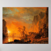 Bierstadt - Zonsondergang in de Rockies, Poster (Voorkant)