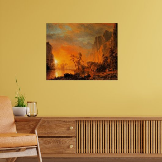 Bierstadt - Zonsondergang in de Rockies, Poster (Woonkamer 2)
