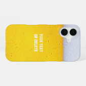 Biertextuur achtergrond iPhone 16 hoesje (Achterkant horizontaal)