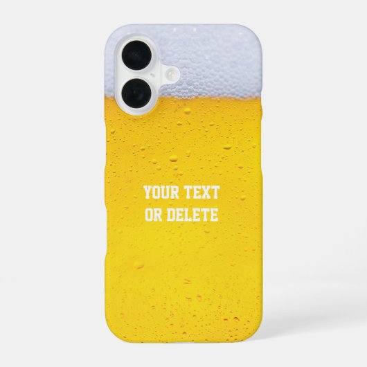 Biertextuur achtergrond iPhone 16 hoesje (Achterkant)