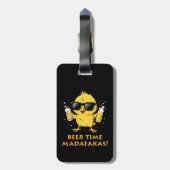 Biertijd Madafakas Grappig Meme Duck Goose Retro Bagagelabel (Achterkant verticaal)