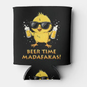 Biertijd Madafakas Grappig Meme Duck Goose Retro Blikjeskoeler (Voorkant)