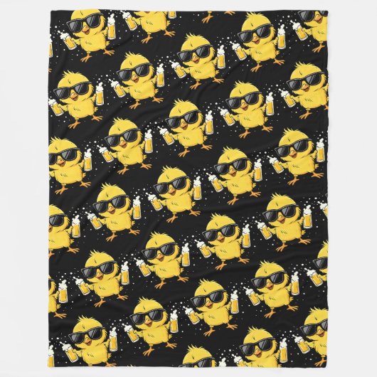 Biertijd Madafakas Grappig Meme Duck Goose Retro Fleece Deken (Voorkant)