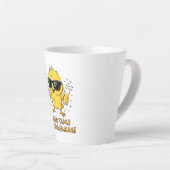 Biertijd Madafakas Grappig Meme Duck Goose Retro Latte Mok (Rechterhoek)