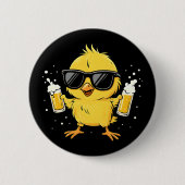 Biertijd Madafakas Grappig Meme Duck Goose Retro Ronde Button 5,7 Cm (Voorkant)