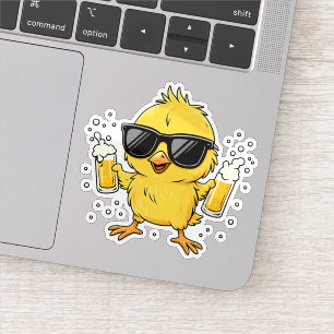 Biertijd Madafakas Grappig Meme Duck Goose Retro Sticker