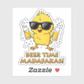 Biertijd Madafakas Grappig Meme Duck Goose Retro Sticker (Vel)