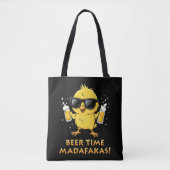 Biertijd Madafakas Grappig Meme Duck Goose Retro Tote Bag (Voorkant)