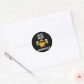 Biertijd Madafakas Grappige Meme Eend Met Bier Chi Ronde Sticker (Envelop)