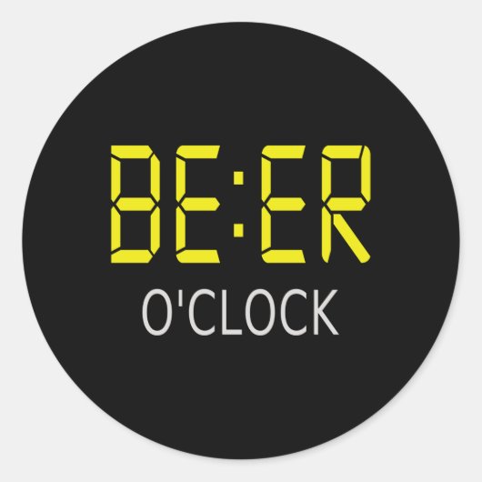 Biertijd Ronde Sticker (Voorkant)