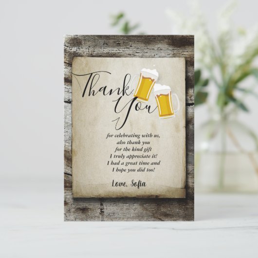 biertje , een bijbels land bedankt je kaart (Staand voorkant)