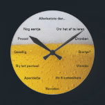 Biertje Klok met grappige tekst<br><div class="desc">Nog een allerlaatste biertje om het af te leren Klok. Grappige klok voor in de kroeg, studentenkamer, of als verjaardagscadeau.
Personaliseer met je eigen tekst.</div>