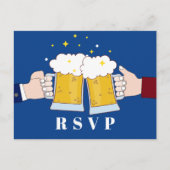 biertjes, bierthema, feest, Briefkaart RSVP (Voorkant)