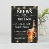 Biertjes na de I Do Casual Wedding After Party  Kaart (Staand voorkant)