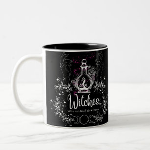 Biertjes & spreuken: heksen die design kunnen Drin Tweekleurige Koffiemok