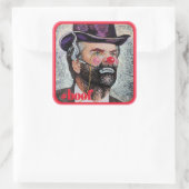 Biertjes van een clown: Lord Boof Vierkante Sticker (Tas)