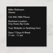 Biertuin Bar en restaurant Vierkante Visitekaartje (Achterkant)