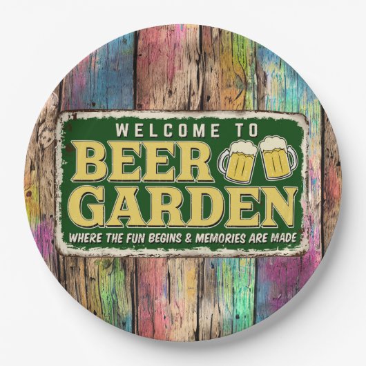 Biertuin  papieren bordje (Voorkant)