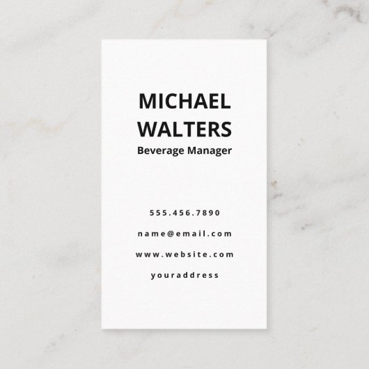 Biervat en tapbrouwerij | restaurant visitekaartje (Achterkant)