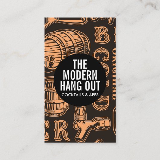 Biervat en tapbrouwerij | restaurant visitekaartje (Voorkant)