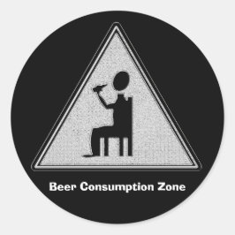 Bierverbruikszone Ronde Sticker