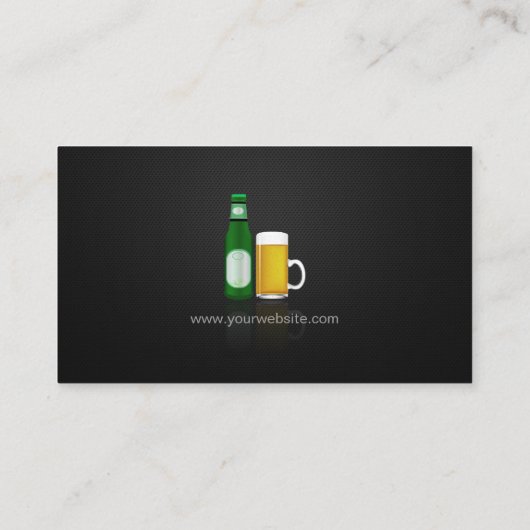 Bierverkoop - Professioneel hoogwaardig zwart netw Visitekaartje (Achterkant)