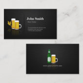 Bierverkoop - Professioneel hoogwaardig zwart netw Visitekaartje (Voorkant / Achterkant)
