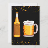 Bierverrassing verjaardagsfeestje uitnodiging (Achterkant)