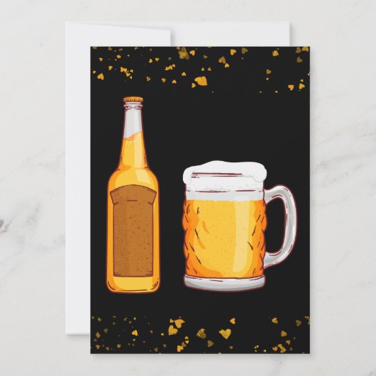 Bierverrassing verjaardagsfeestje uitnodiging (Achterkant)