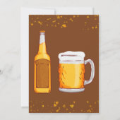 Bierverrassing verjaardagsfeestje uitnodiging (Achterkant)