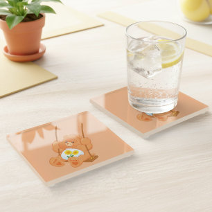 Bierviltje van beren glazen onderzetter