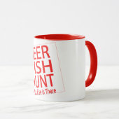 biervis jaagt op een andere coole grappige koffie mok (Voorkant rechts)