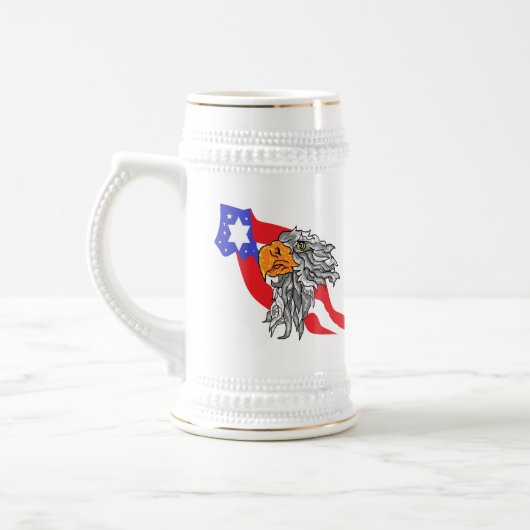 Biervlag: Bald Eagle met de Amerikaanse Mok (Links)