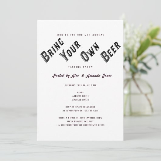 Biervluchten brengen uw eigen bierproeverij kaart (Staand voorkant)