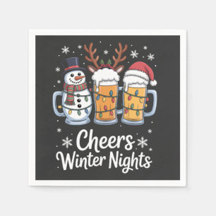Biervrienden Kerstnacht Kerstman Bierliefhebbers  Servet