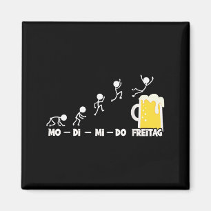 Bierweek maandag vrijdag weekend grappig bier fan  magneet