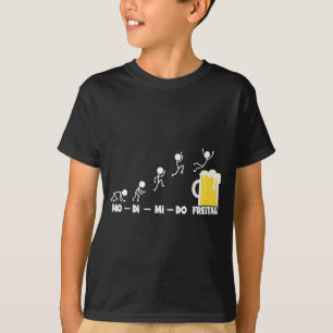 Bierweek maandag vrijdag weekend grappig bier fan t-shirt