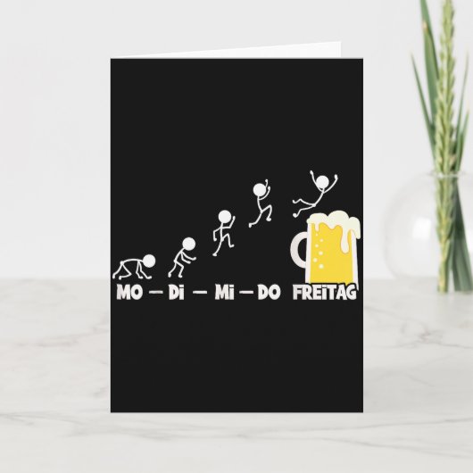 Bierweek maandag vrijdag weekend grappige bierfan kaart (Voorkant)