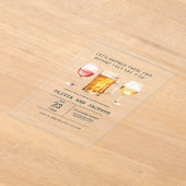 Bierwijnbrouwerij Waterverf Koppels Douche Acryl Uitnodigingen (Laagn)