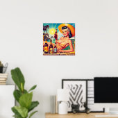bierzomermeisje poster (Thuiskantoor)
