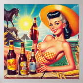 bierzomermeisje poster (Voorkant)