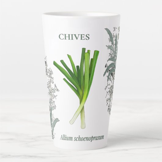 Bieslook — Allium schoenoprasum Latte Mok (Voorkant)